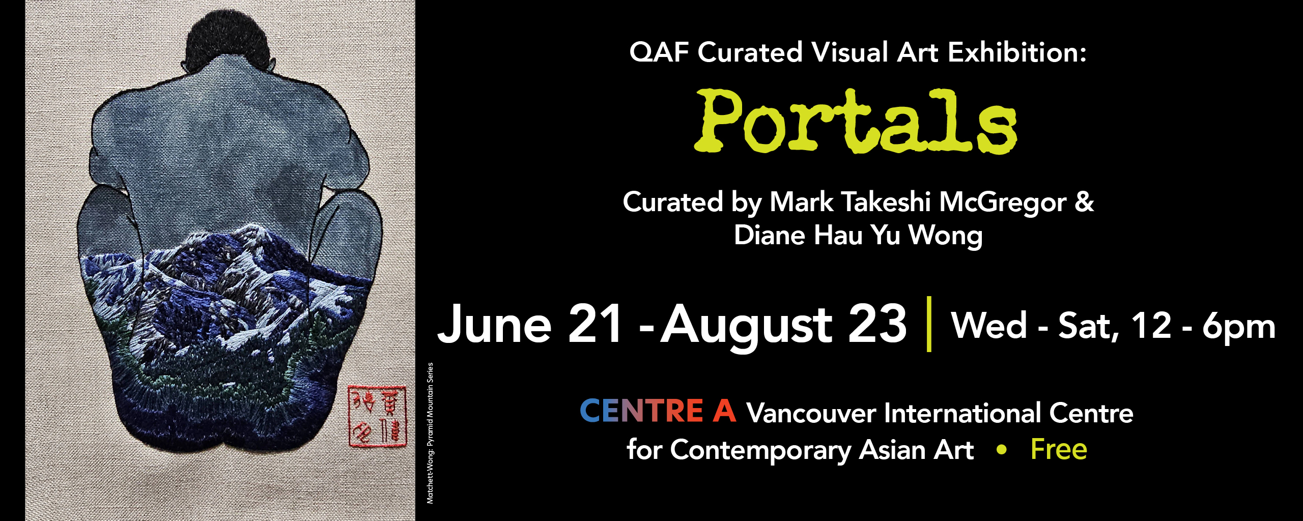 Portals Curated Visual Art Exhibition banner art.